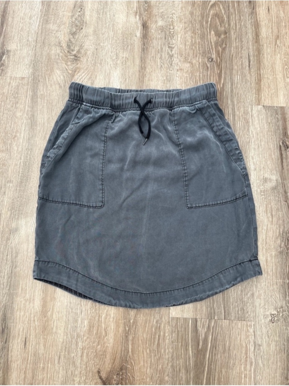 Anthropologie Charcoal Gray Utility Mini Skirt - Picture 3 of 7